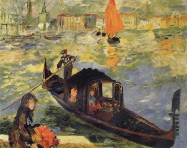 Gondola in Venice, Claude Monet